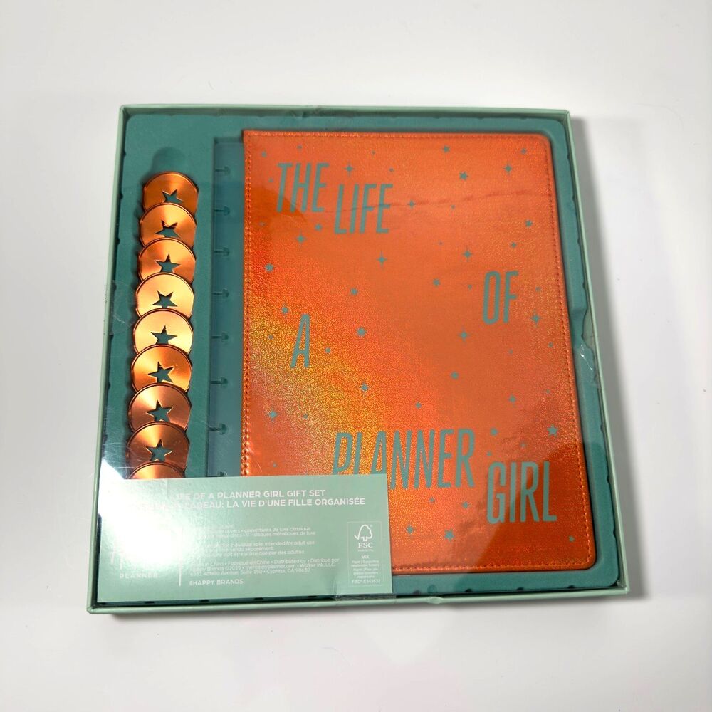 Happy Planner - The Life Of A Planner Girl Gift Set Deluxe Cover + Disc Set NEW